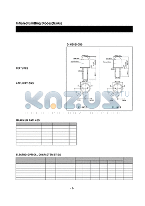 EL-1KL5 datasheet - Infrared Emitting Diodes(GaAs)