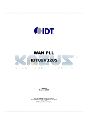 IDT82V3285 datasheet - WAN PLL