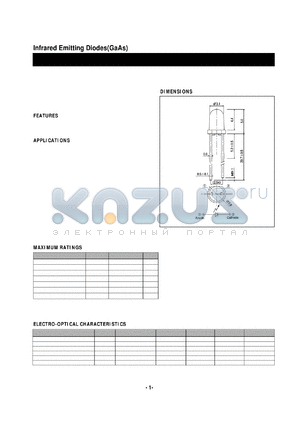 EL-316 datasheet - Infrared Emitting Diodes(GaAs)