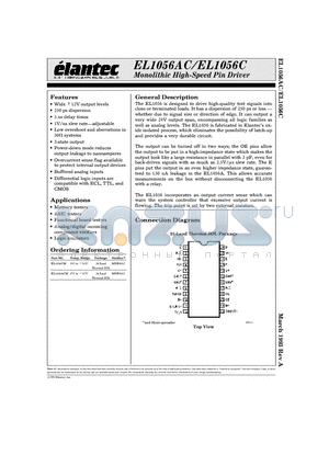 EL1056AC datasheet - Monolithic High-Speed Pin Driver