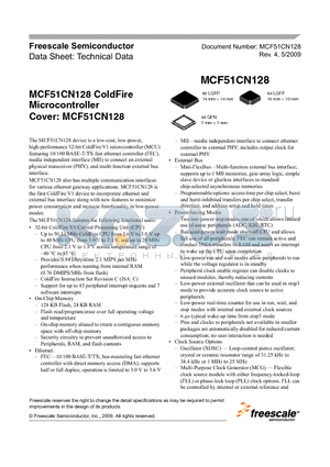 MCF51CN128 datasheet - MCF51CN128 ColdFire Microcontroller