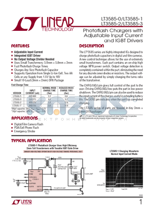 LCLH datasheet - Photofl ash Chargers with Adjustable Input Current and IGBT Drivers