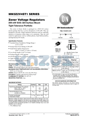 MM3Z6V8ST1 datasheet - Zener Voltage Regulators