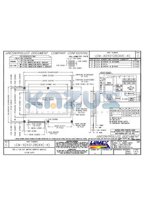 LCM-S240128GSR datasheet - 240x128 DOT MATRIX GRAPHIC MODULE