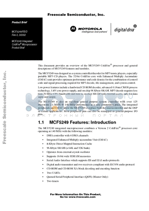 MCF5249PB datasheet - system controller/decoder