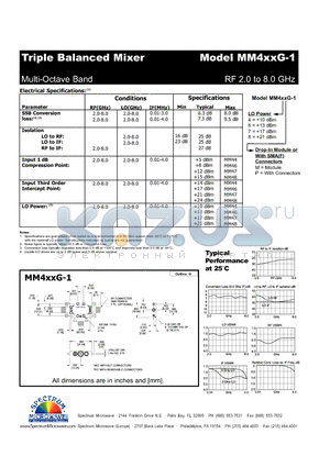 MM4XXG-1 datasheet - Triple Balanced Mixer