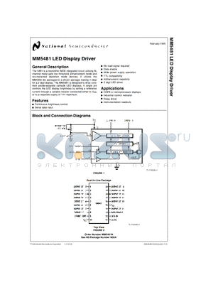 MM5481N datasheet - LED Display Driver