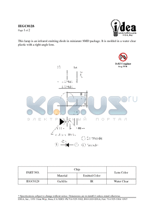 IEGC0128 datasheet - infrared emitting diode