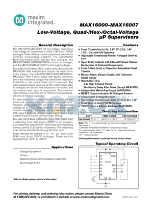 MAX16002_12 datasheet - Low-Voltage, Quad-/Hex-/Octal-Voltage lP Supervisors