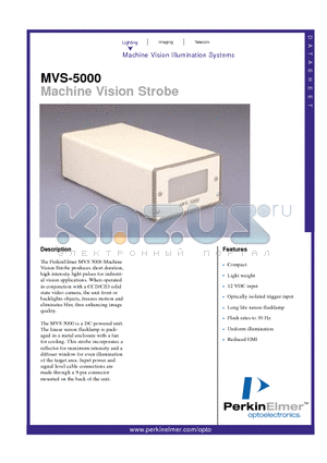 MVS-5000 datasheet - Machine Vision Strobe