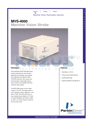 MVS-3000 datasheet - Machine Vision Strobe