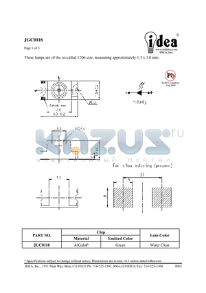 JGC0118 datasheet - LED LAMPS