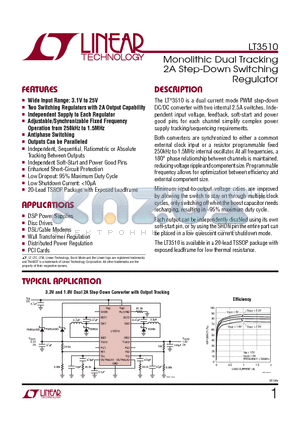 LT3510_12 datasheet - Monolithic Dual Tracking 2A Step-Down Switching