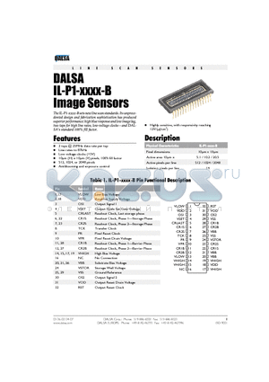 IL-P1-XXXX-B datasheet - Image Sensors
