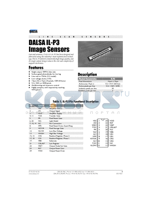 IL-P3 datasheet - Image Sensors