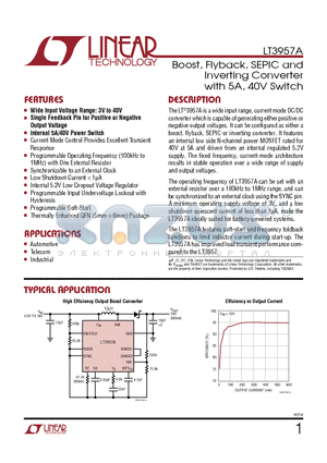 LT3758 datasheet - Boost, Flyback, SEPIC and Inverting Converter