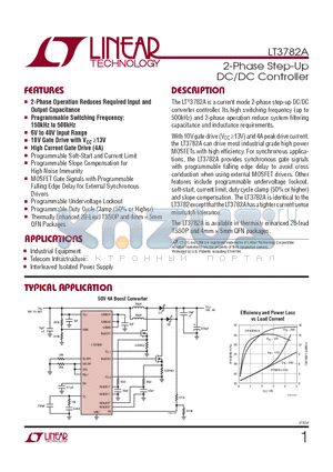 LT3782AEFE datasheet - 2-Phase Step-Up DC/DC Controller