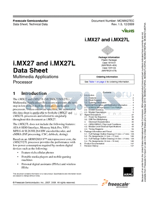 MCIMX27VOP4A datasheet - Multimedia Applications Processor