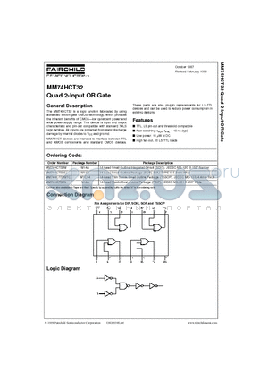 MM74HCT32M datasheet - Quad 2-Input OR Gate