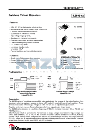 IL2595-3 datasheet - Switching Voltage Regulators