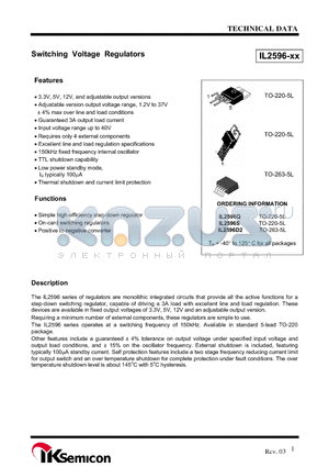 IL2596-3D2 datasheet - Switching Voltage Regulators