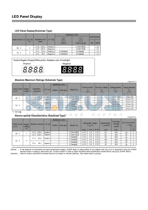 LT4070EA datasheet - LED Panel Display(Substrate Type)