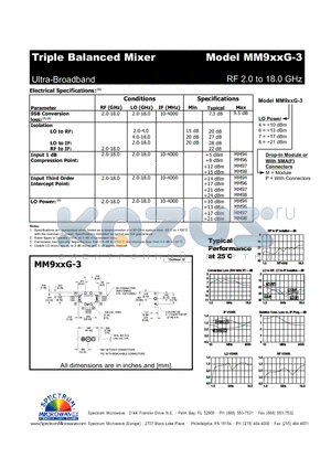 MM9XXG-3 datasheet - Triple Balanced Mixer