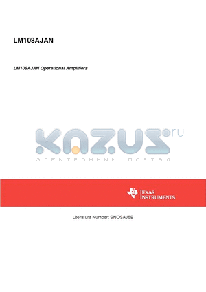 JL108ABCA datasheet - LM108AJAN Operational Amplifiers