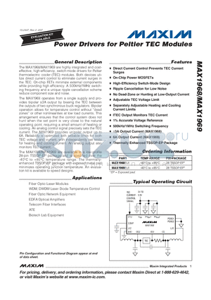 MAX1968_07 datasheet - Power Drivers for Peltier TEC Modules