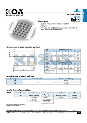 JL5CT26A datasheet - jumper wire