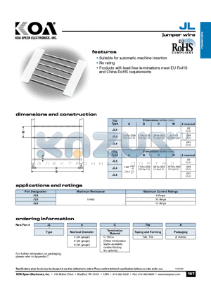 JL5CT52A datasheet - jumper wire