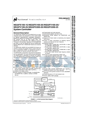 NS32FX100-15 datasheet - System Controller