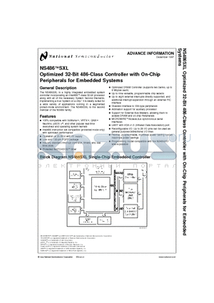 NS486 datasheet - Optimized 32-Bit 486-Class Controller with On-Chip Peripherals for Embedded Systems