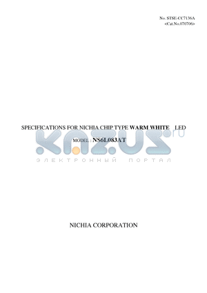 NS6L083AT datasheet - WARM WHITE LED