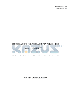 NS6R083T datasheet - TYPE RED LED