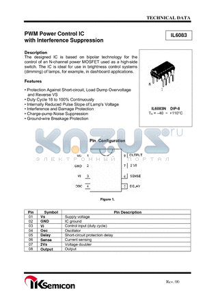 IL6083 datasheet - PWM Power Control IC with Interference Suppression