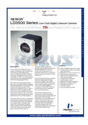 LD3543PGK-011 datasheet - Low-Cost Digital Linescan Camera