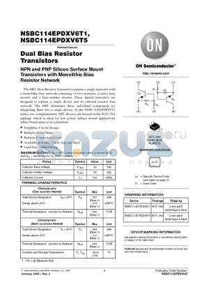 NSBC114EPDXV6_04 datasheet - Dual Bias Resistor Transistors