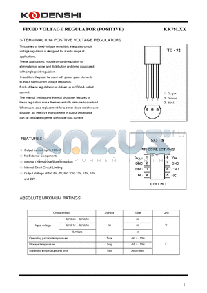 IL78L06 datasheet - FIXED VOLTAGE REGULATOR (POSITIVE)