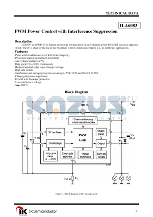 ILA6083 datasheet - PWM Power Control with Interference Suppression
