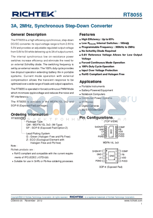 JMK212BJ106ML datasheet - 3A, 2MHz, Synchronous Step-Down Converter