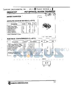 MMBA811C7 datasheet - PNP (DRIVER TRANSISTOR)