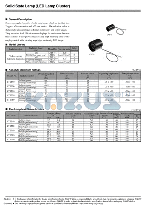 LT6610 datasheet - Solid State Lamp (LED Lamp Cluster)