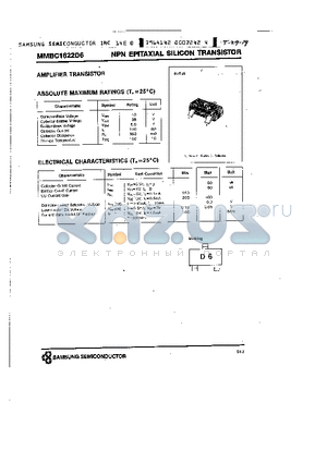 MMBC1622D6 datasheet - NPN (AMPLIFIER TRANSISTOR)