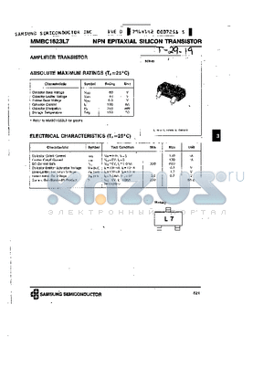 MMBC1623L7 datasheet - NPN (AMPLIFIER TRANSISTOR)