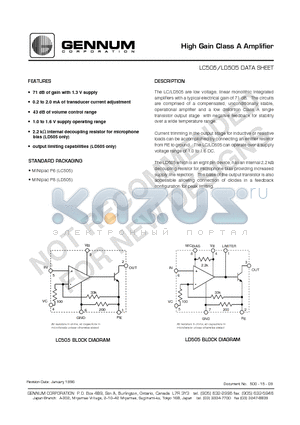 LD505 datasheet - High Gain Class A Amplifier