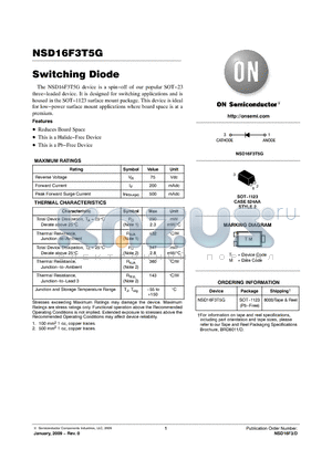 NSD16F3T5G datasheet - Switching Diode