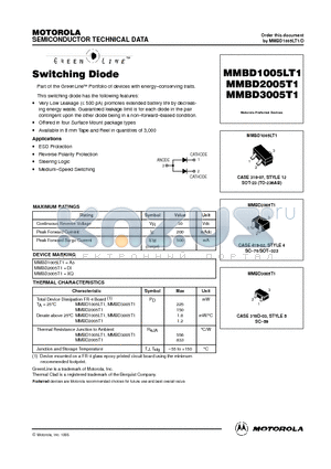 MMBD3005T1 datasheet - Switching Diode