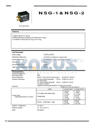 NSG-1 datasheet - Stable electronic timing