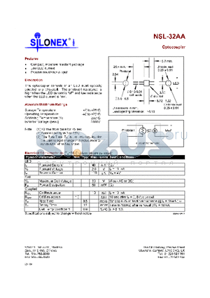 NSL-32AA datasheet - OPTOCOUPLER